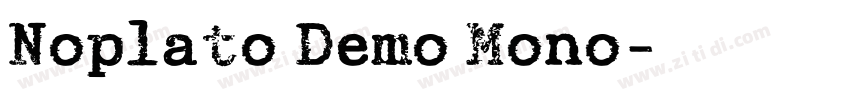 Noplato Demo Mono字体转换